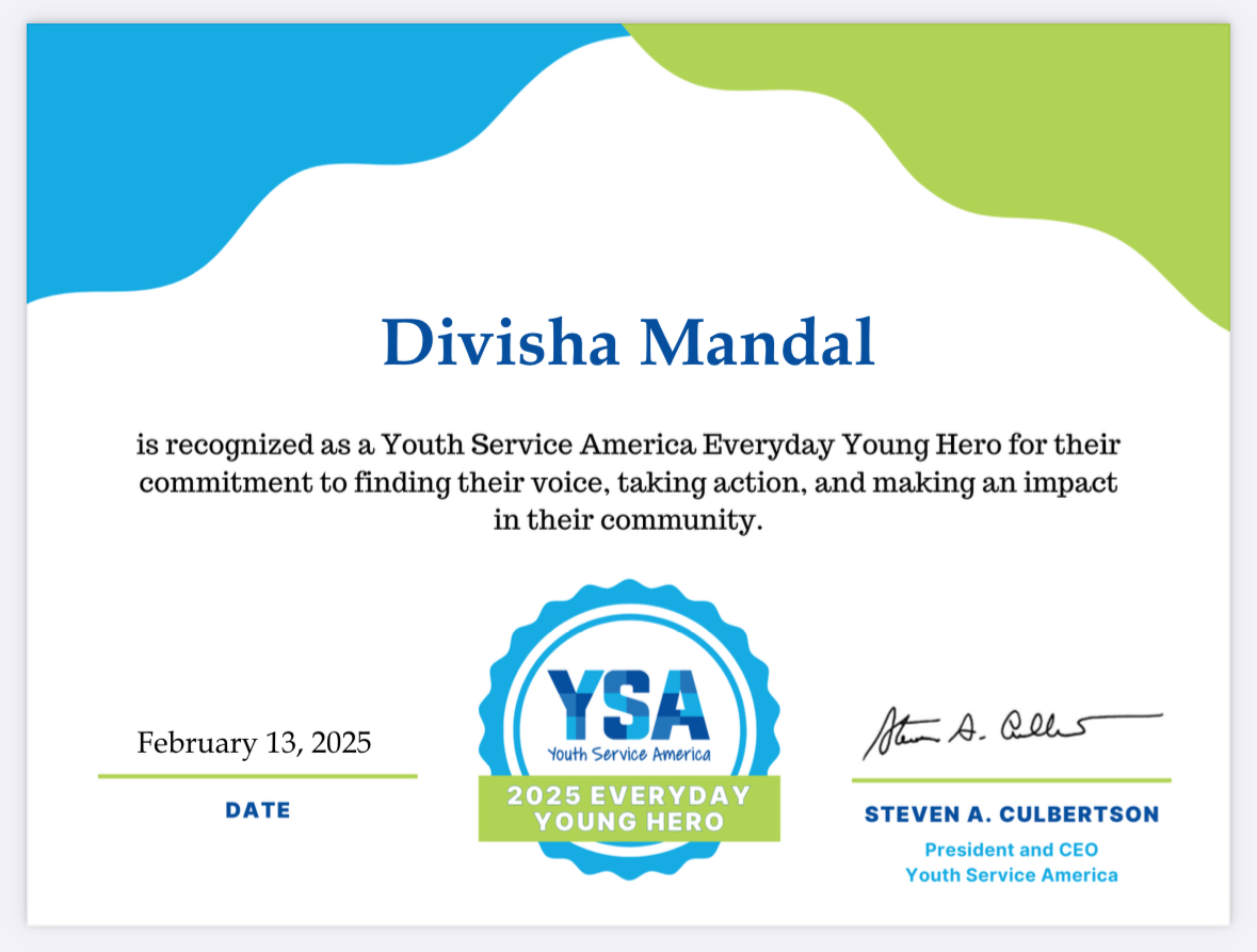 YSA Recognition Award